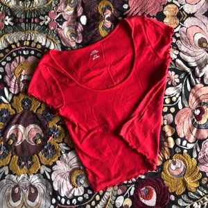 Urban Outfitters red crop top